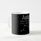 Aries Horoscope Astrologie Star Sign Geburtstagsge Kaffeetasse (Vorderseite Links)