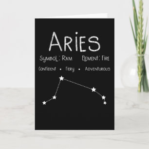 Aries Horoscope Astrologie Star Sign Geburtstagsge Karte
