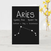 Aries Horoscope Astrologie Star Sign Geburtstagsge Karte (Gelbe Blume)