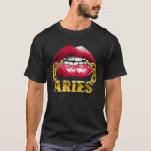 Aries Horoscope Juicy Lips Chain for African Ameri T-Shirt (Vorderseite)