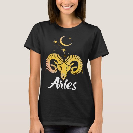 Aries Horoscope Zodiac Sign Born March April T-Shirt (Vorderseite)