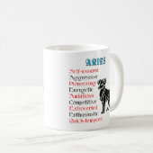 Aries Horoscope Zodiac Sign Kaffeetasse (VorderseiteRechts)