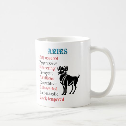 Aries Horoscope Zodiac Sign Kaffeetasse (Rechts)