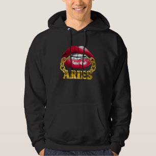 Aries-Horoskop Juicy Lips Kette für Afroamerikaner Hoodie