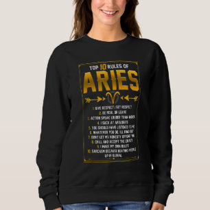 Aries Horoskop Zodiac Fakten Eigenschaften Regeln  Sweatshirt