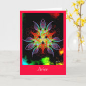 Aries Karte (Gelbe Blume)