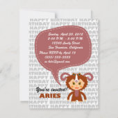Aries Kinder Party Einladung mit Foto (Rückseite)