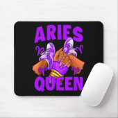 Aries Königin Nägel Sneaker Sternzeichen Geburtsta Mousepad (Mit Mouse)