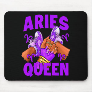 Aries Königin Nägel Sneaker Sternzeichen Geburtsta Mousepad