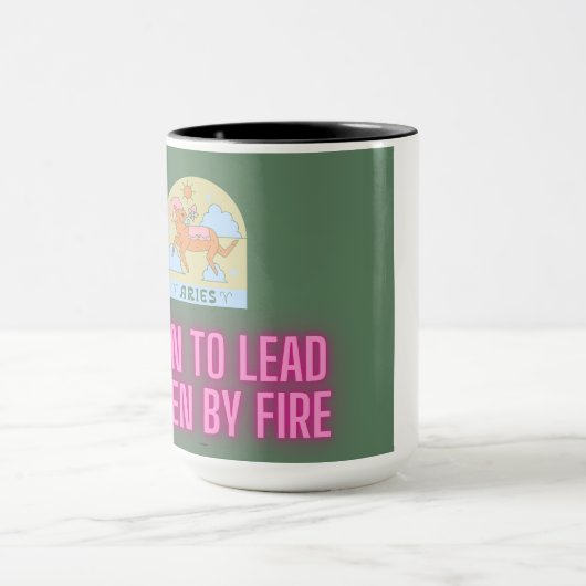Aries Leadership Tasse: Geboren zu führen, durch F Tasse (Zentrum)