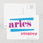 Aries Lila Postkarte (Vorne/Hinten)