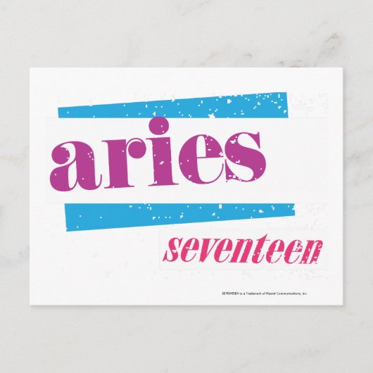 Aries Lila Postkarte (Vorderseite)