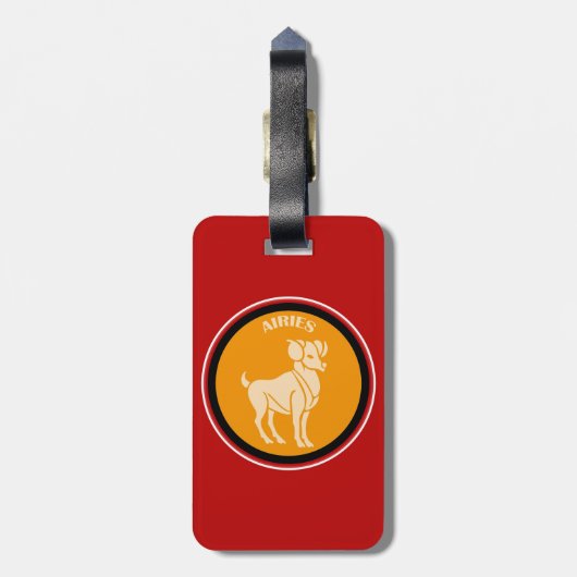 Aries Luggage Tag Gepäckanhänger (Rückseite vertikal)