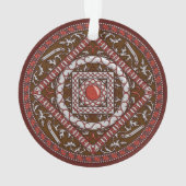 Aries Mandala Acrylic Ornament (Rückseite)