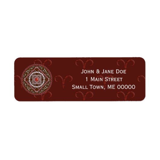 Aries Mandala Address Label (Vorne)