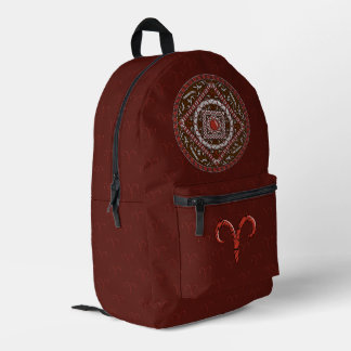 Aries Mandala Bedruckter Rucksack