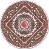 Aries Mandala Contour Sticker (Vorderseite)