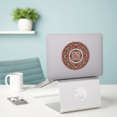 Aries Mandala Contour Sticker (Laptop auf Schreibtisch)