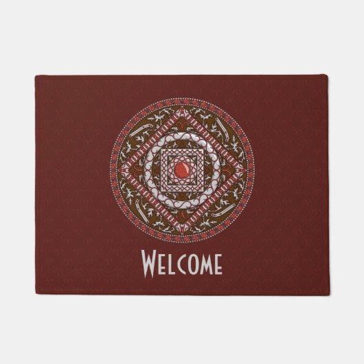Aries Mandala Doormat Fußmatte (Vorderseite)