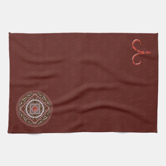Aries Mandala Handtuch (Horizontal)