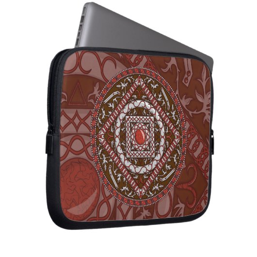 Aries Mandala Laptop Case (Vorne Rechts)