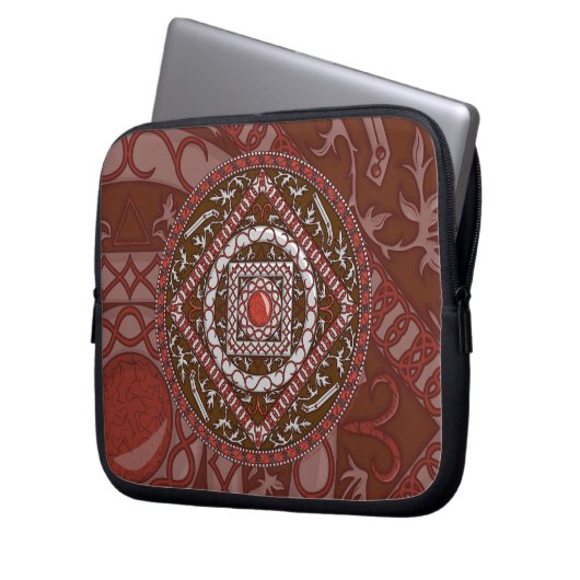Aries Mandala Laptop Case (Vorderseite Links)
