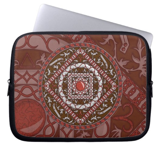 Aries Mandala Laptop Case (Vorderseite)