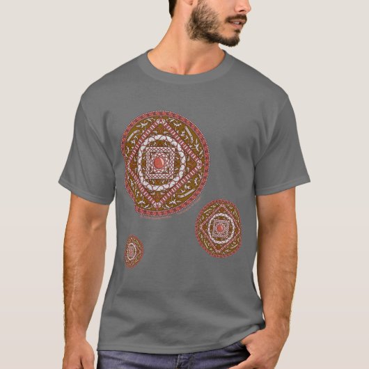 Aries Mandala Men Dark Shirt (Vorderseite)