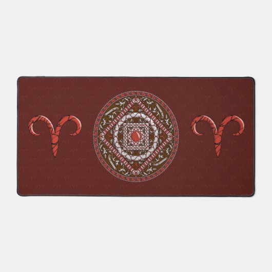 Aries Mandala Schreibtischunterlage (Vorderseite)