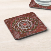 Aries Mandala Square Untersetzer (Linke Seite)