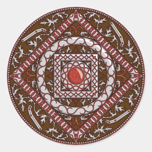 Aries Mandala Sticker (Vorderseite)