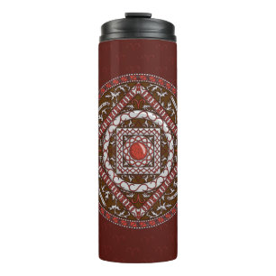 Aries Mandala Thermal Tumbler Thermosbecher