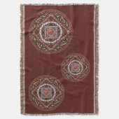 Aries Mandala Throw Blanket Decke (Vorderseite Vertikal)