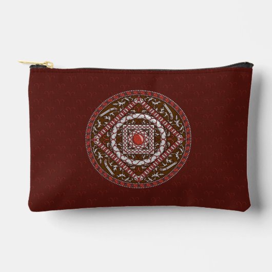 Aries Mandala Zubehörtasche (Vorderseite)
