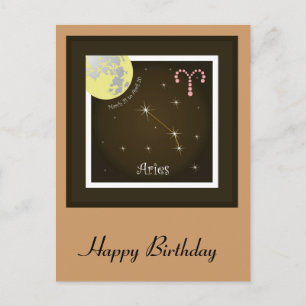 Aries March 21 to April 20 Postkarte