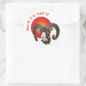 Aries March 21 to April 20 Sticker (Tasche)