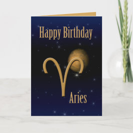 Aries Mars Happy Birthday Grußkarte Karte
