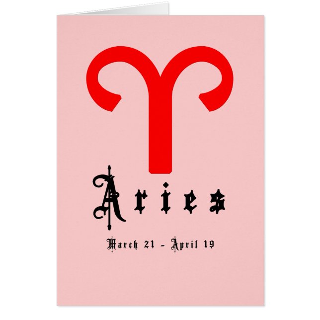 Aries, März 21.-19. April (Vorne)