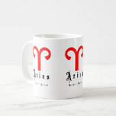 Aries, März 21. - 19. April Kaffeetasse (Vorderseite Links)