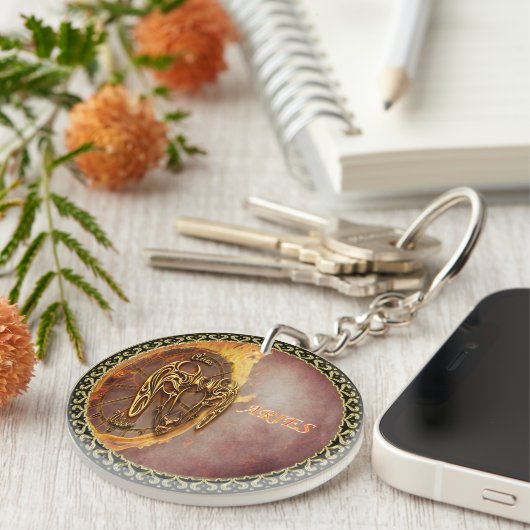 Aries März 21. bis 20. April Horoskop Schlüsselanhänger (Vorderseite rechts)