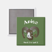 Äries März 21 bis 20. April Magnet (Vorderseite/Rückseite)