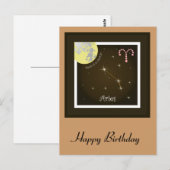 Aries März 21 bis 20 April Postkarte (Vorne/Hinten)