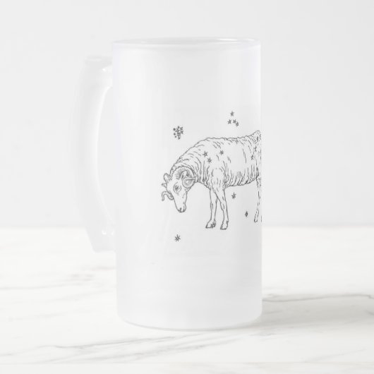 Aries Mattglas Bierglas (Vorderseite Links)