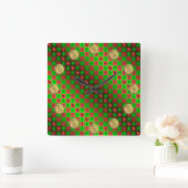 Aries & Metal Goat Quadratische Wanduhr (Zuhause)