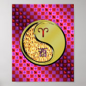 Äries & Metal-Runder Poster (Vorne)