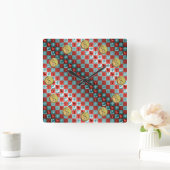 Aries & Metal Snake Quadratische Wanduhr (Zuhause)