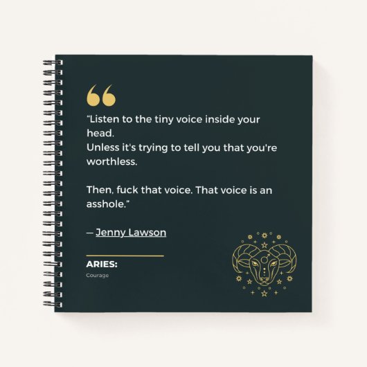 Aries-Notebook Notizblock (Vorderseite)