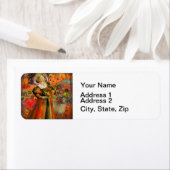 Aries Orange Women: Gothic Ram Antique Art Collage (Insitu)