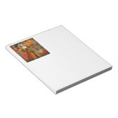 Aries Orange Women: Gothic Ram Antique Art Collage Notizblock (angewinkelt)