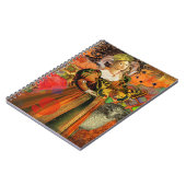 Aries Orange Women: Gothic Ram Antique Art Collage Notizblock (Linke Seite)